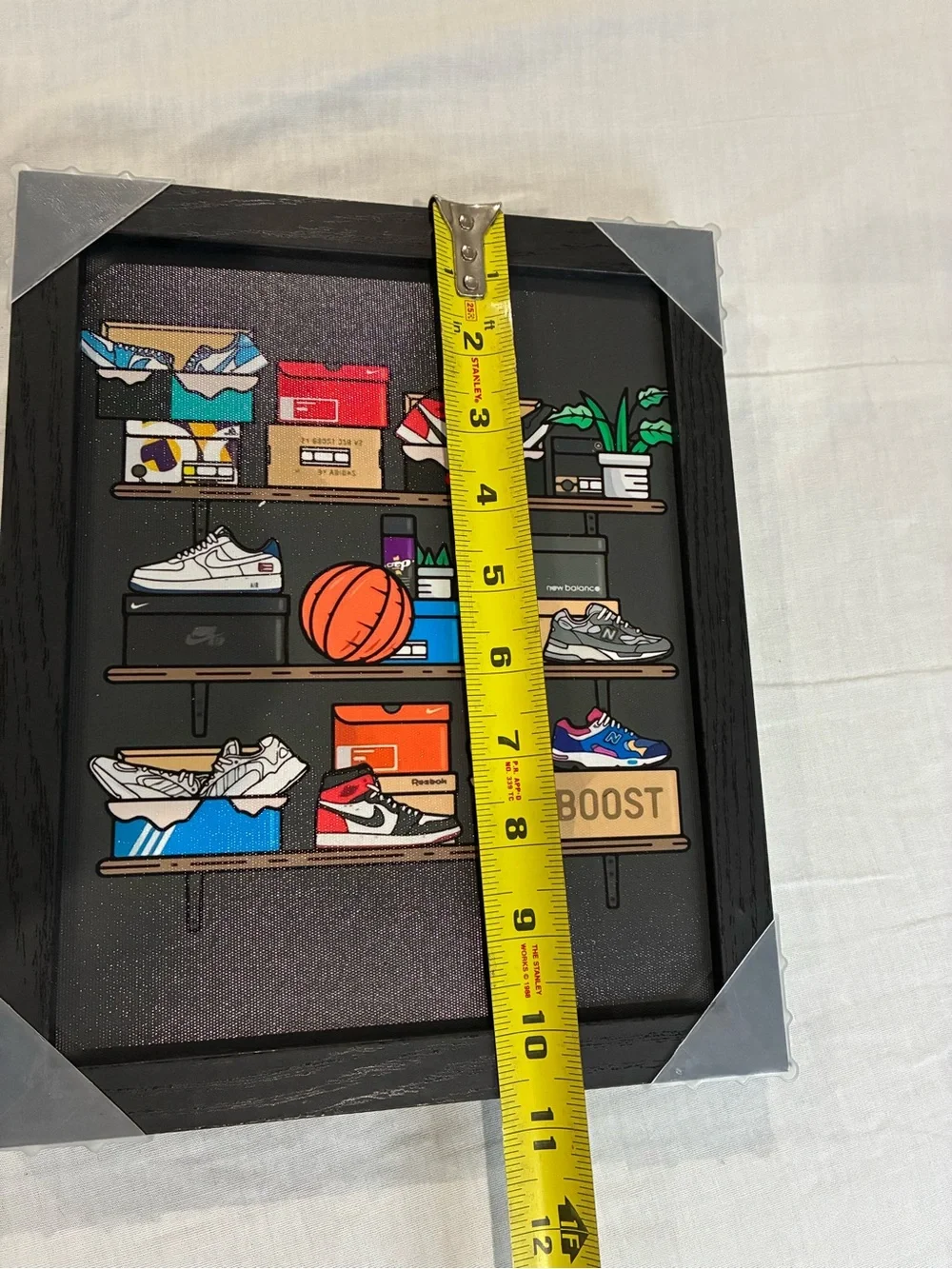 Black Framed Sneaker Shelf Wall Art